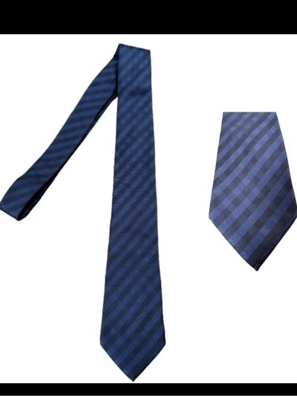 Banana Republic Silk Navy Blue Checkered Dress Tie 100% Silk Stain Resis…